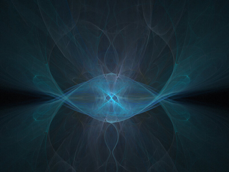Blue Fractal Light Pattern — Mystical, Abstract