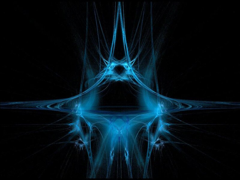 Blue Fractal Light Pattern — Mystical