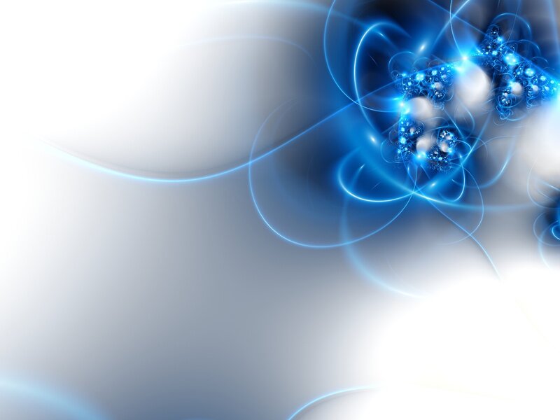 Blue Fractal Light Pattern — Serene