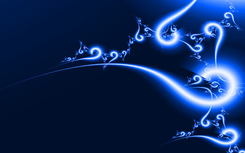 blue fractal light patterns