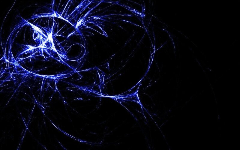 blue fractal light patterns
