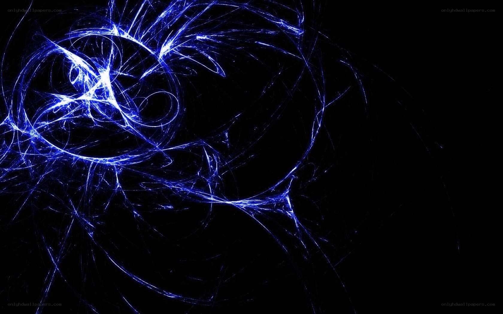 blue fractal light patterns