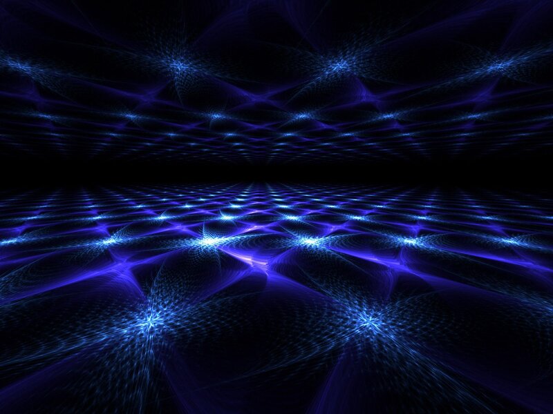 blue fractal light patterns