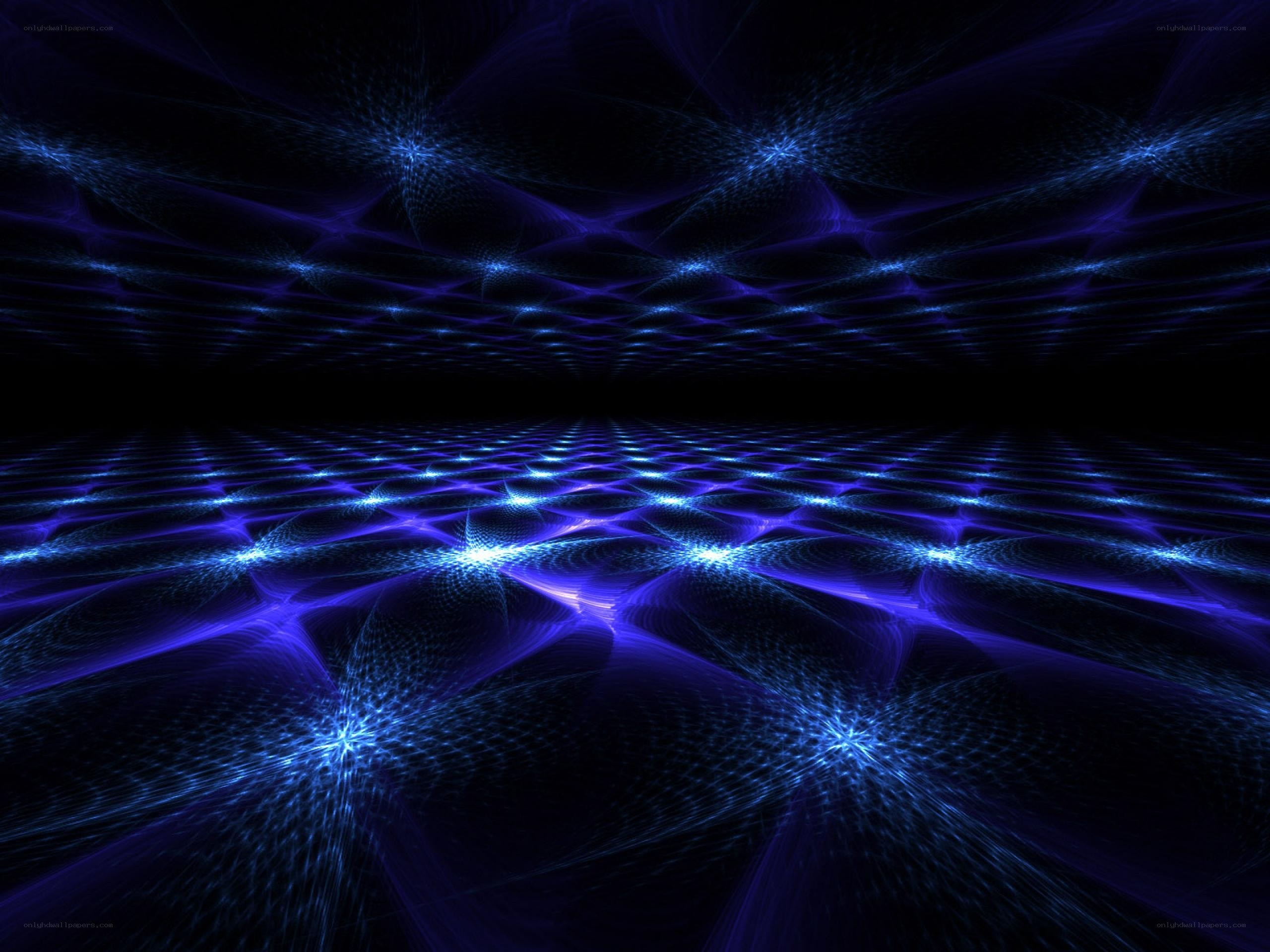 blue fractal light patterns