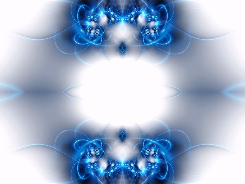 blue fractal light patterns