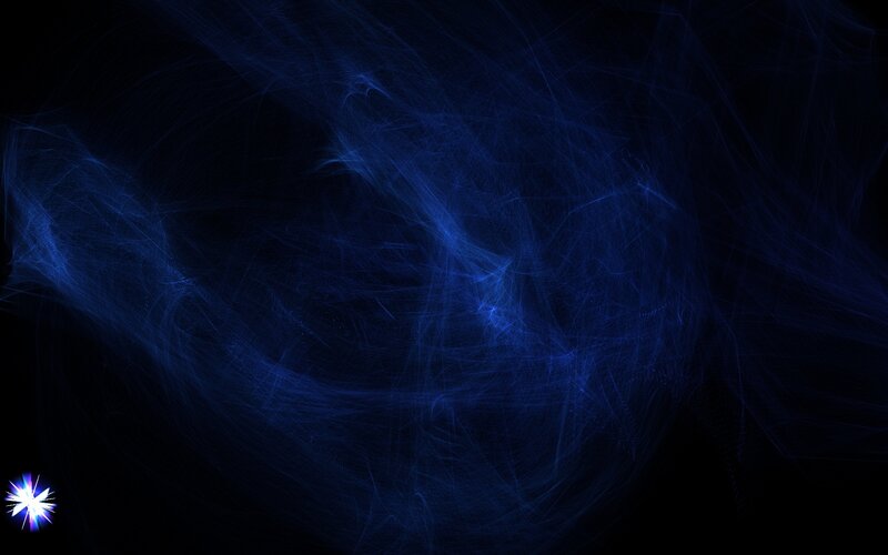 blue fractal light patterns