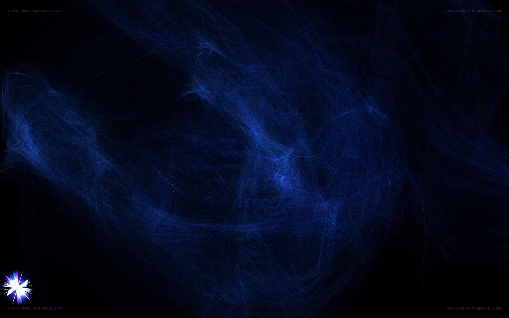blue fractal light patterns