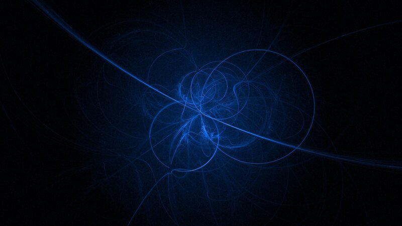 Blue Fractal Light Patterns — Calm