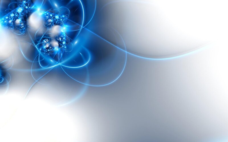 Blue Fractal Light Patterns — Serene, Abstract