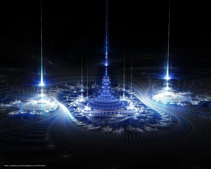 blue fractal light structures