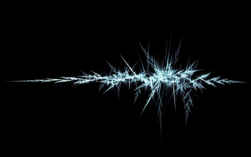 blue fractal lightning burst
