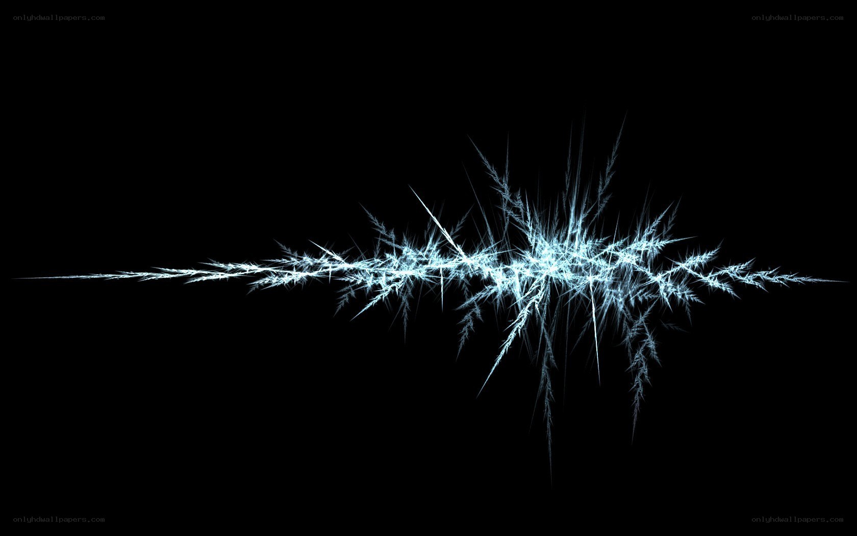 blue fractal lightning burst