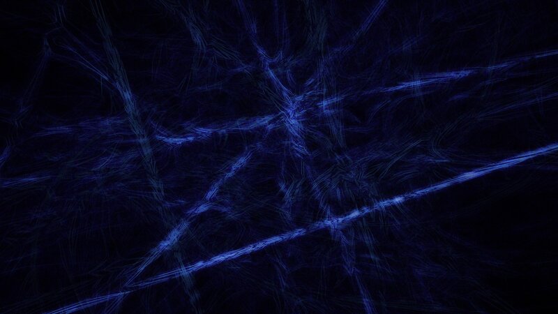 Blue Fractal Lines — Dark, Abstract