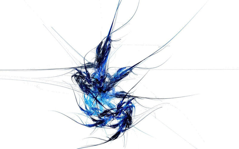 Blue Fractal Lines — Dynamic, Abstract