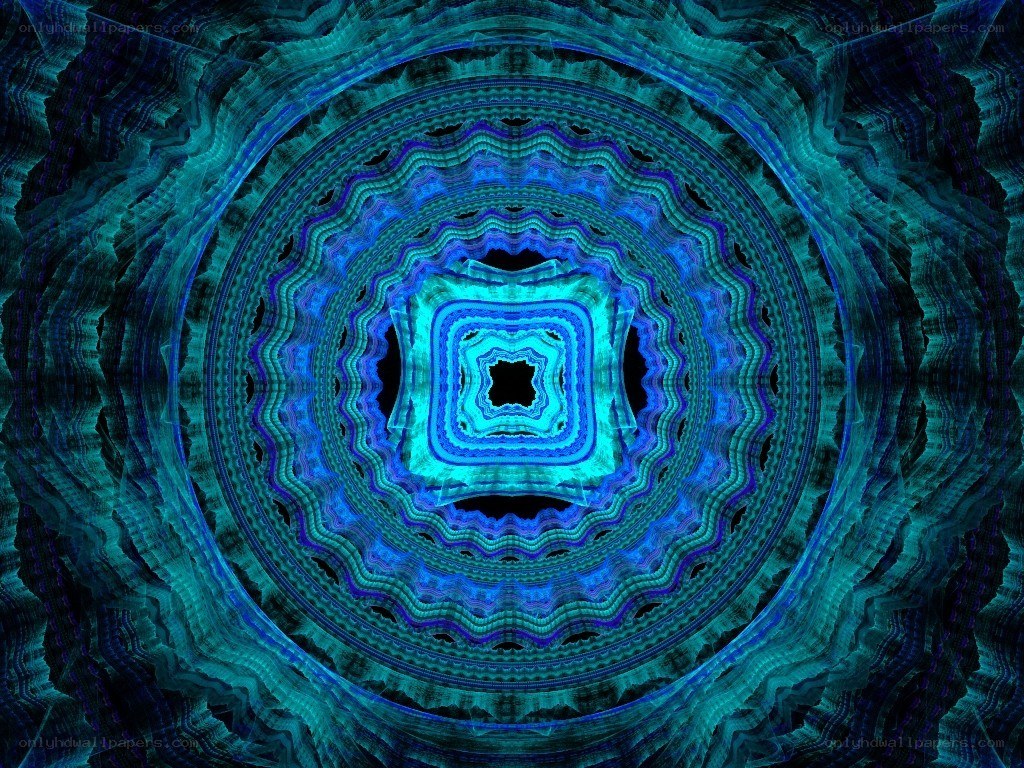 blue fractal mandala
