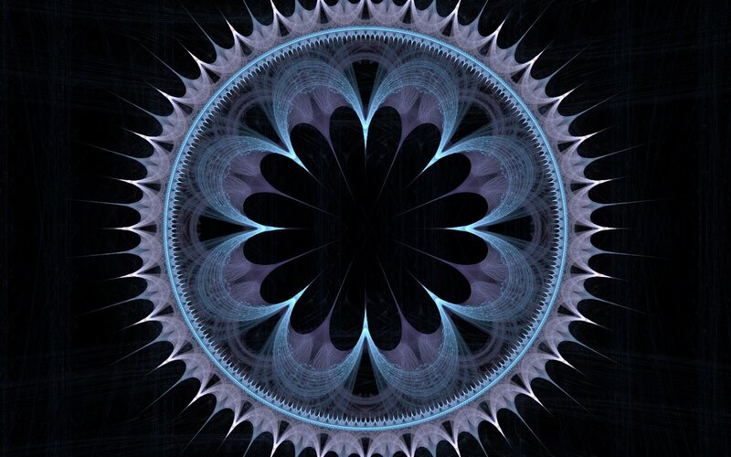 blue fractal mandala