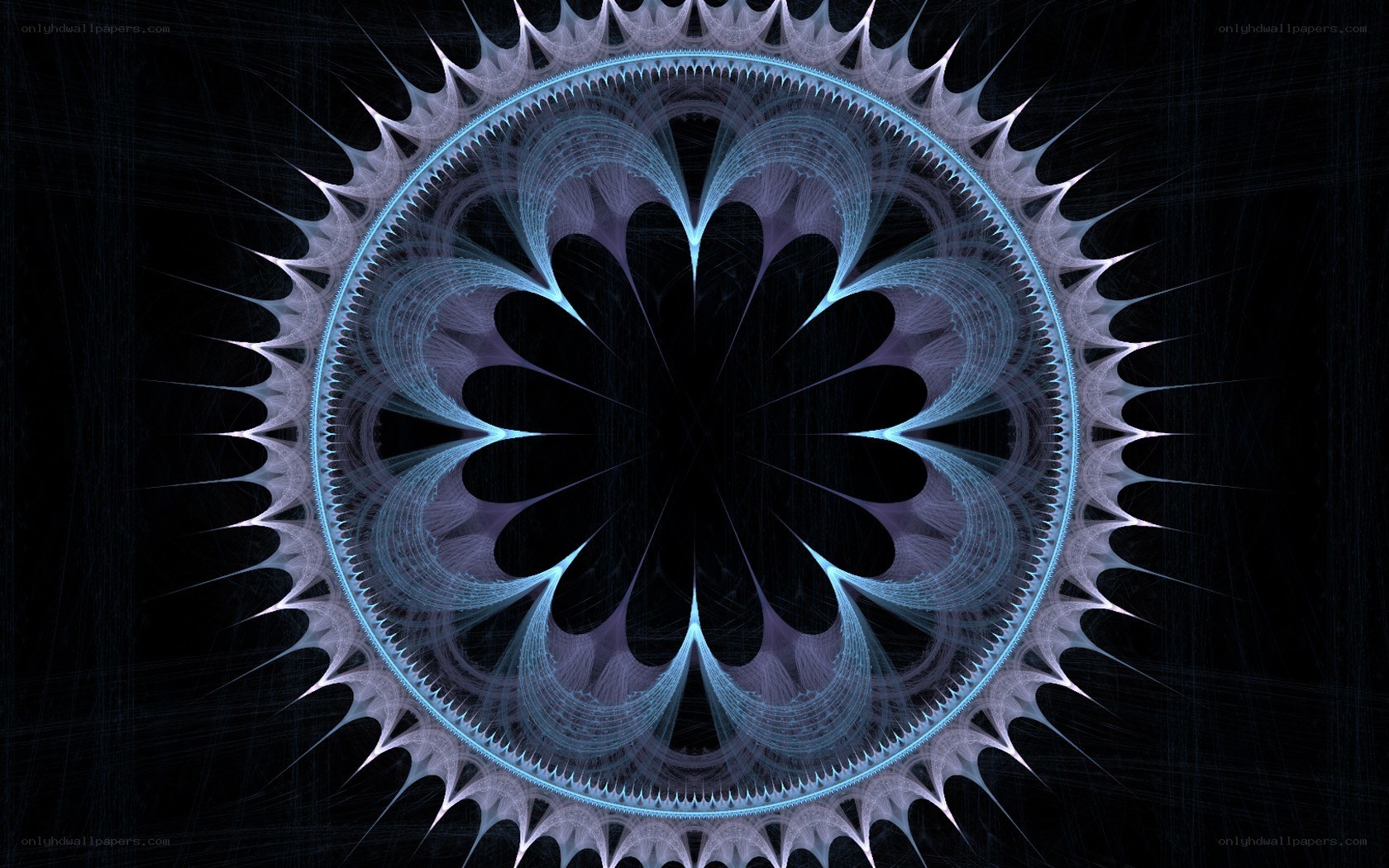 blue fractal mandala