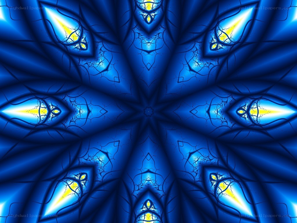 blue fractal mandala
