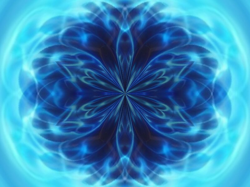 Blue Fractal Mandala — Calm