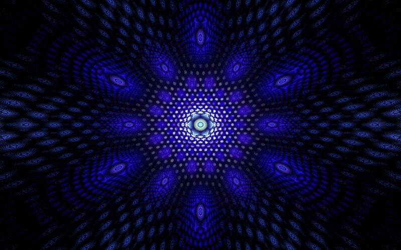 Blue Fractal Mandala — Hypnotic
