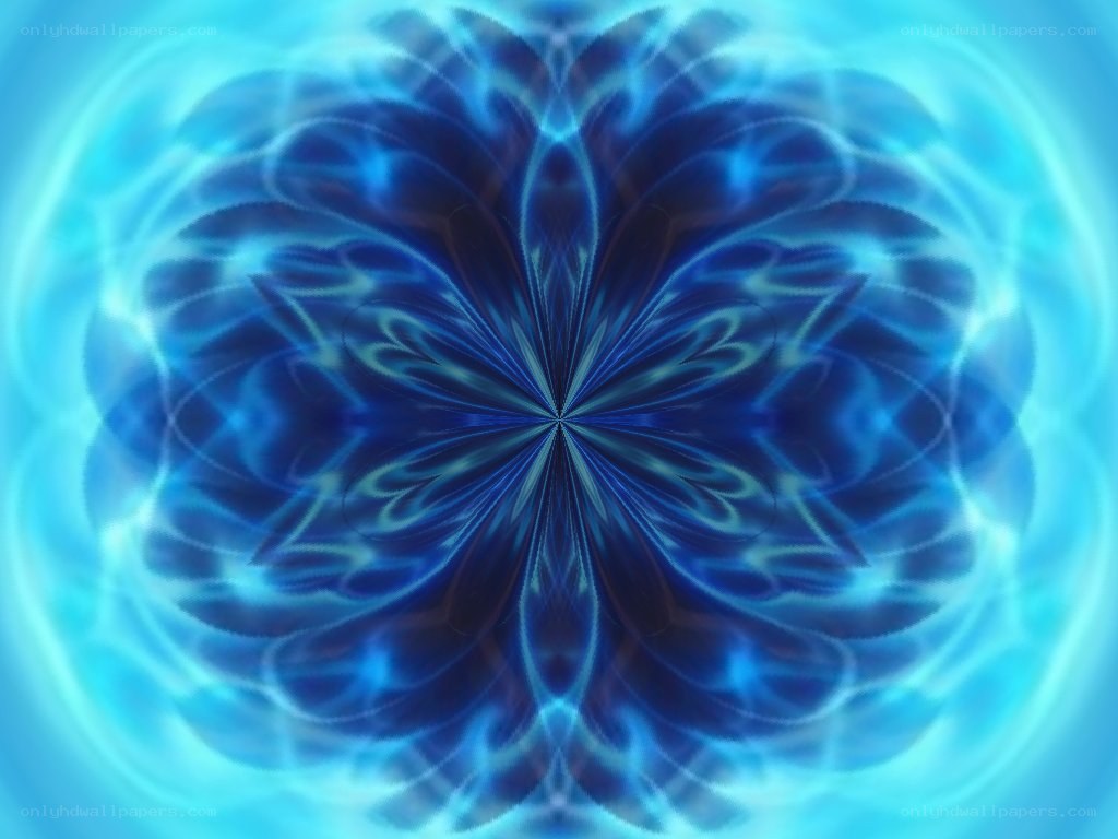 blue fractal mandala pattern