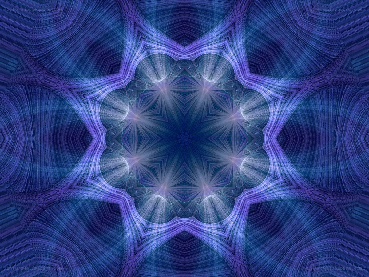 blue fractal mandala pattern