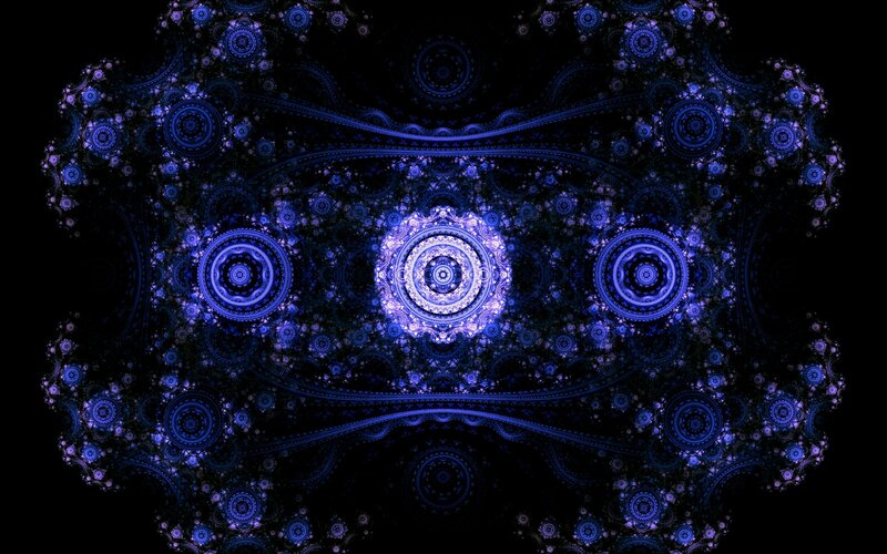 blue fractal mandala pattern