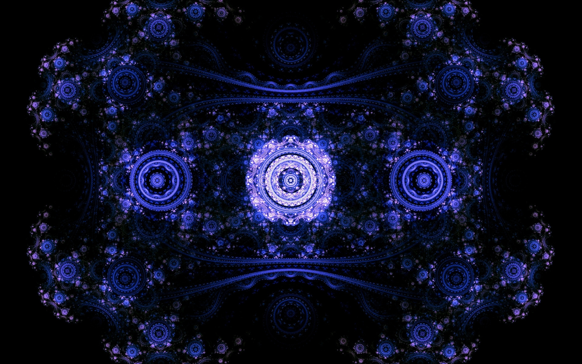 blue fractal mandala pattern