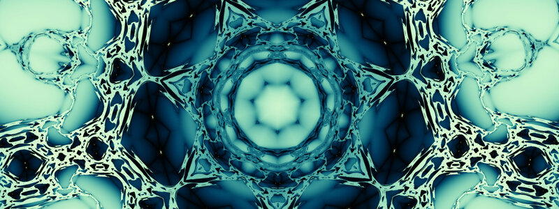blue fractal mandala