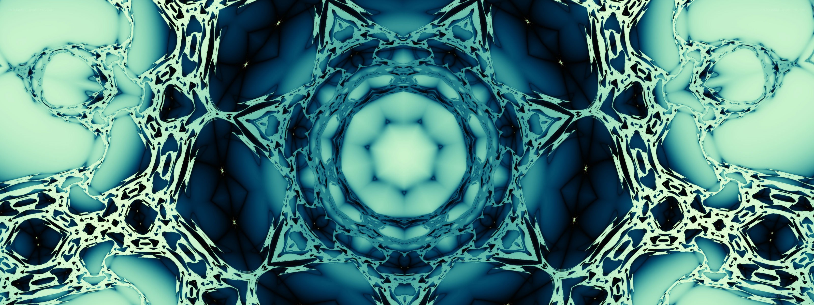 blue fractal mandala