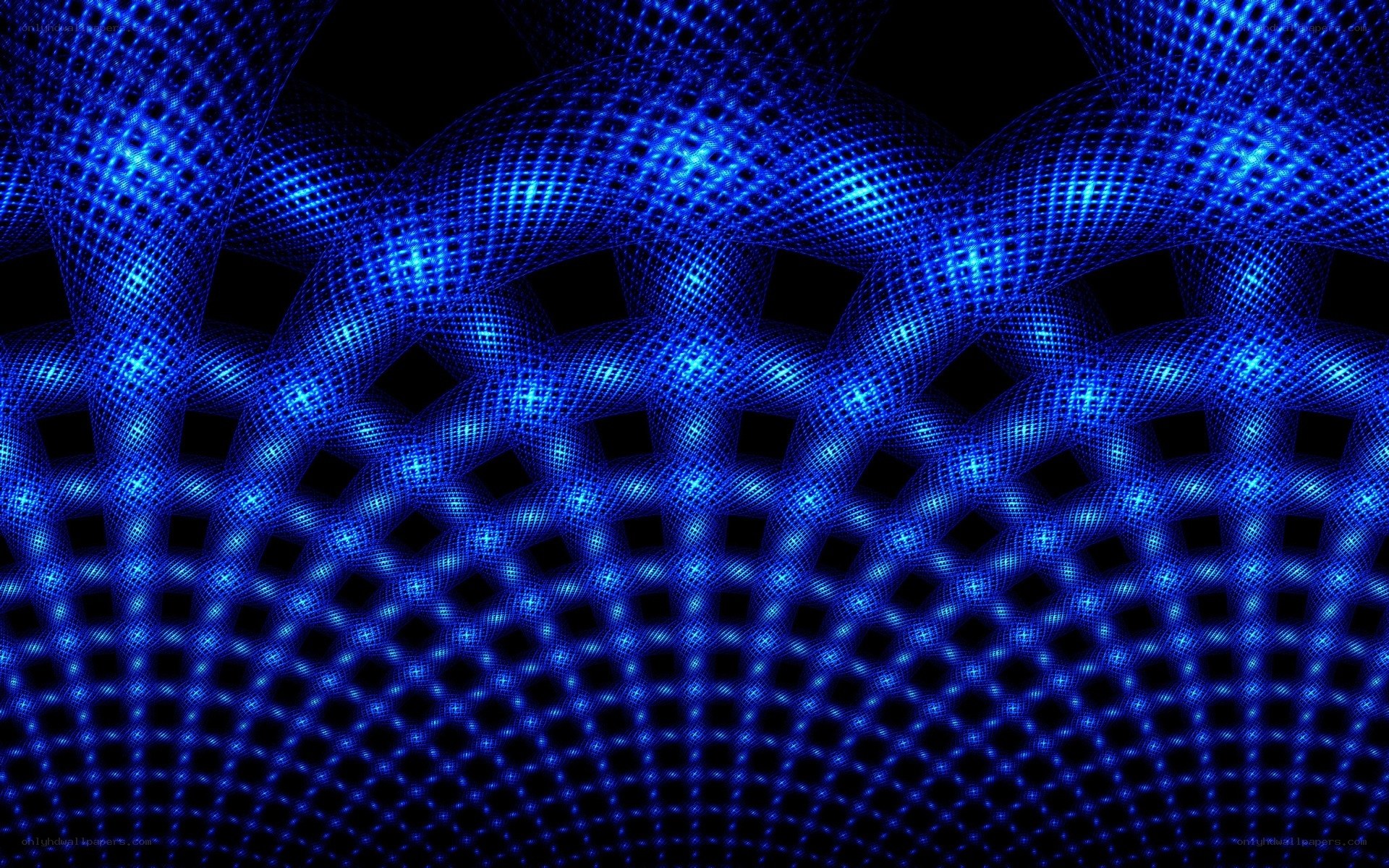 blue fractal mesh pattern