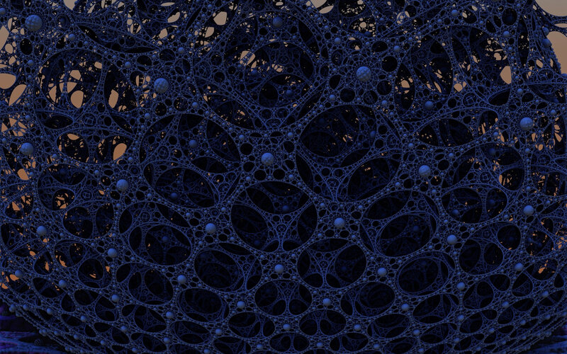 Blue Fractal Mesh Structure