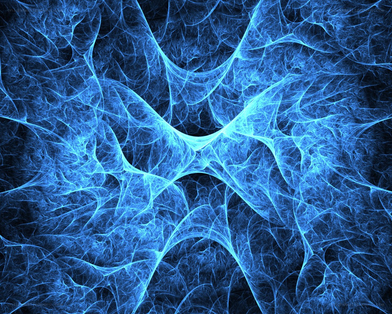 blue fractal network pattern