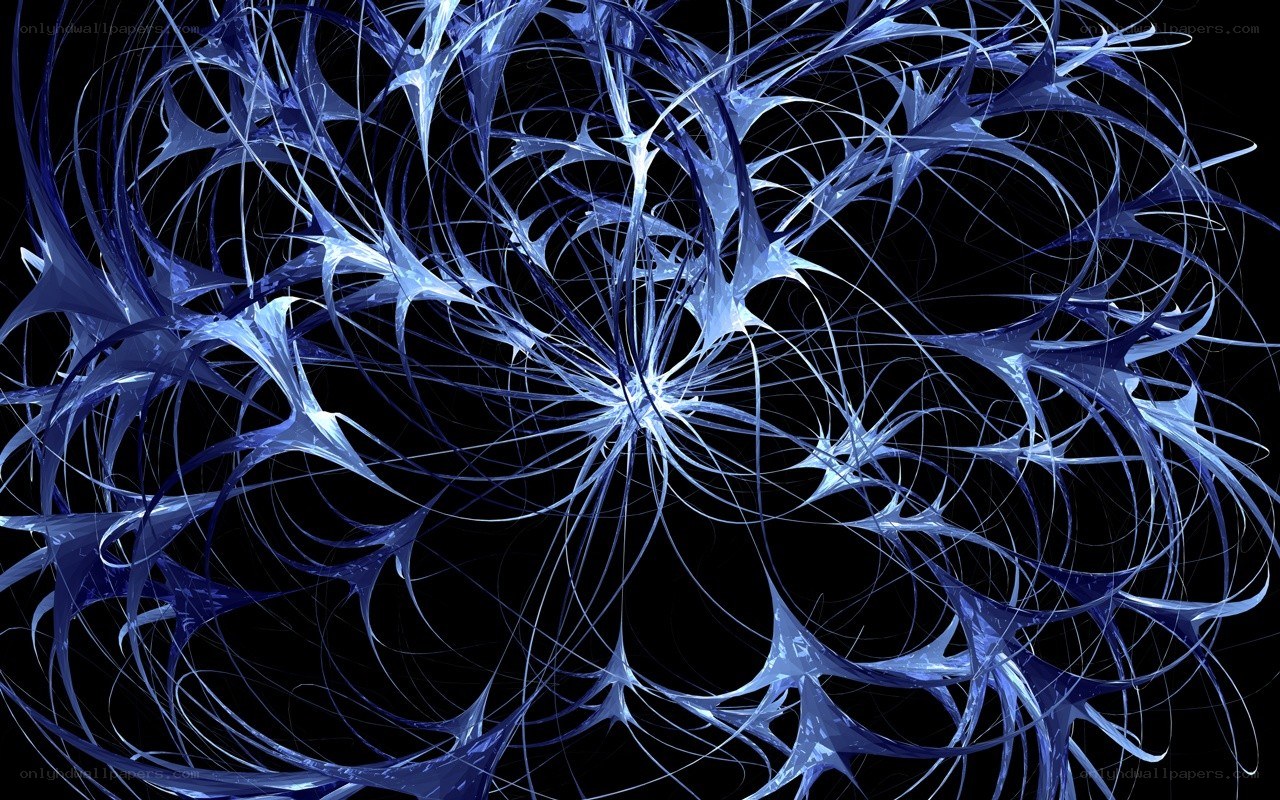 blue fractal network pattern