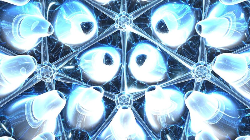 blue fractal network pattern