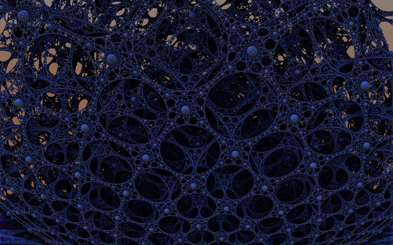 blue fractal network pattern