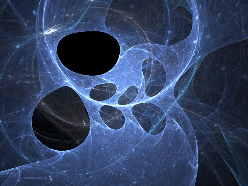 blue fractal network structure