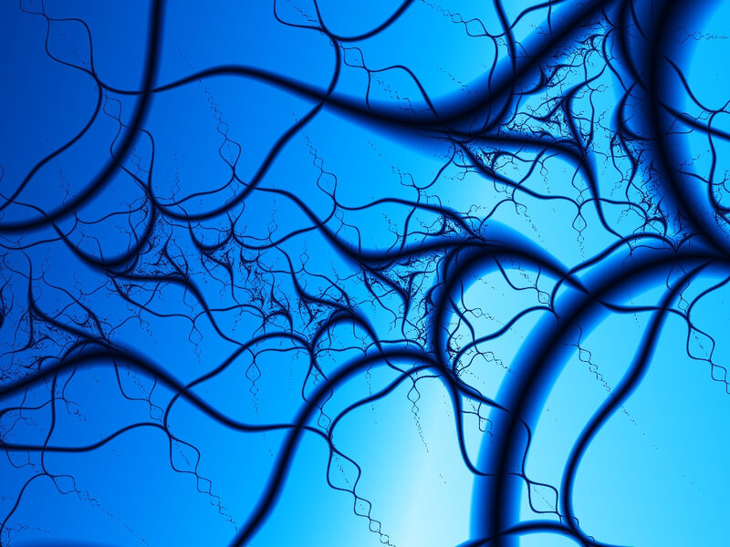blue fractal network
