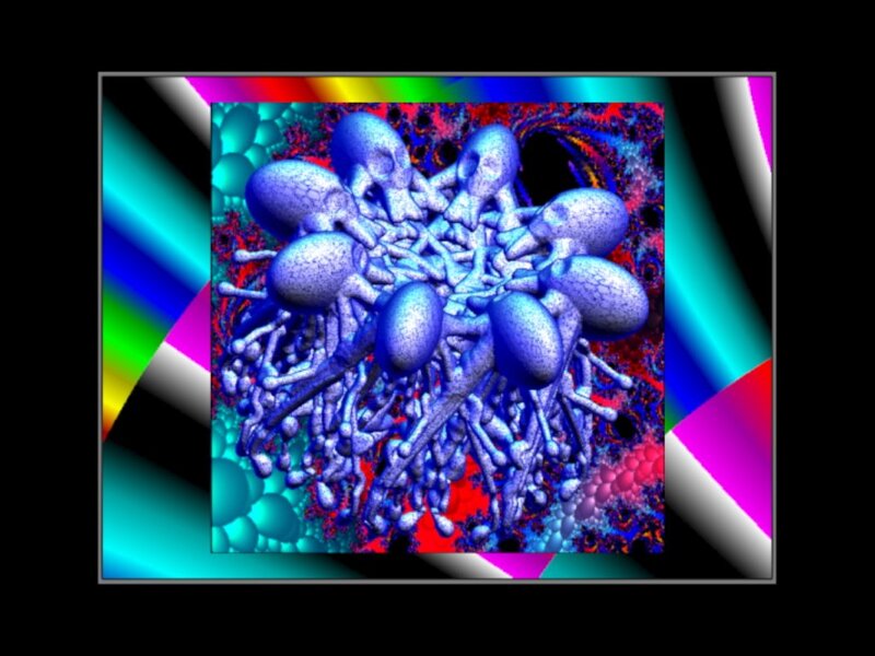 Blue Fractal Organisms