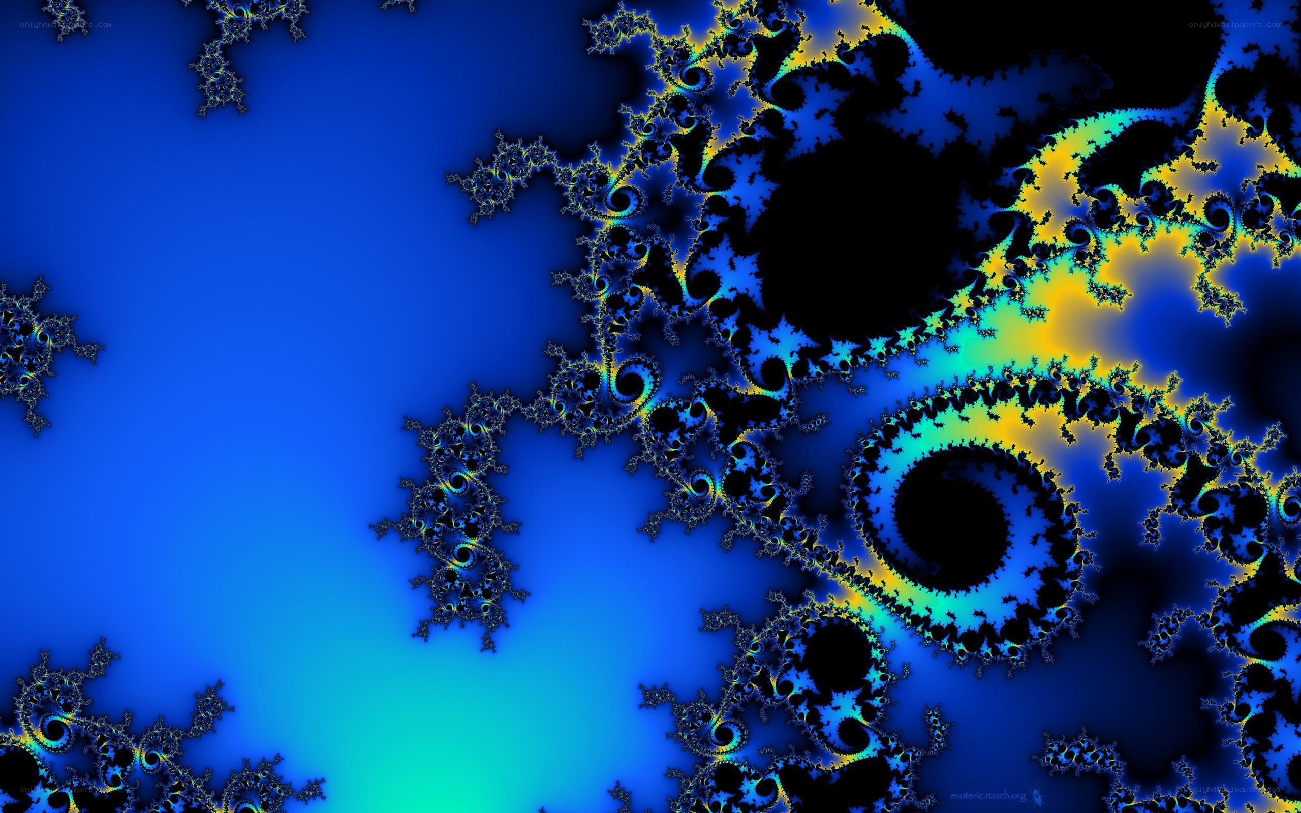 blue fractal pattern