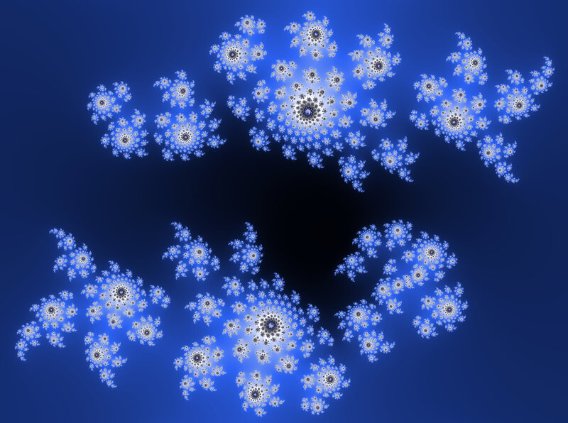blue fractal pattern