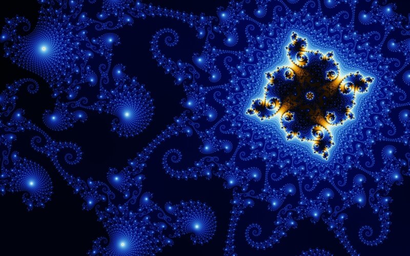 blue fractal pattern