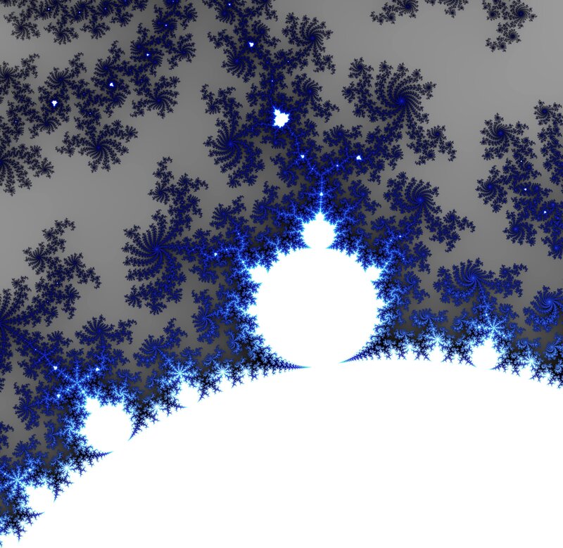 blue fractal pattern