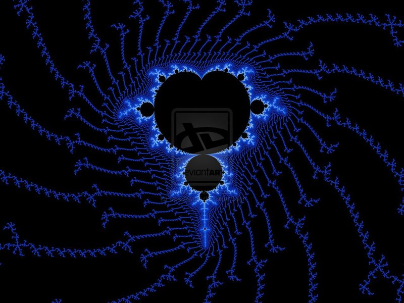 blue fractal pattern