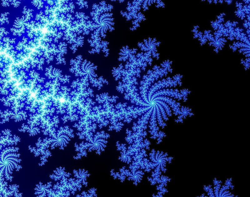 blue fractal pattern