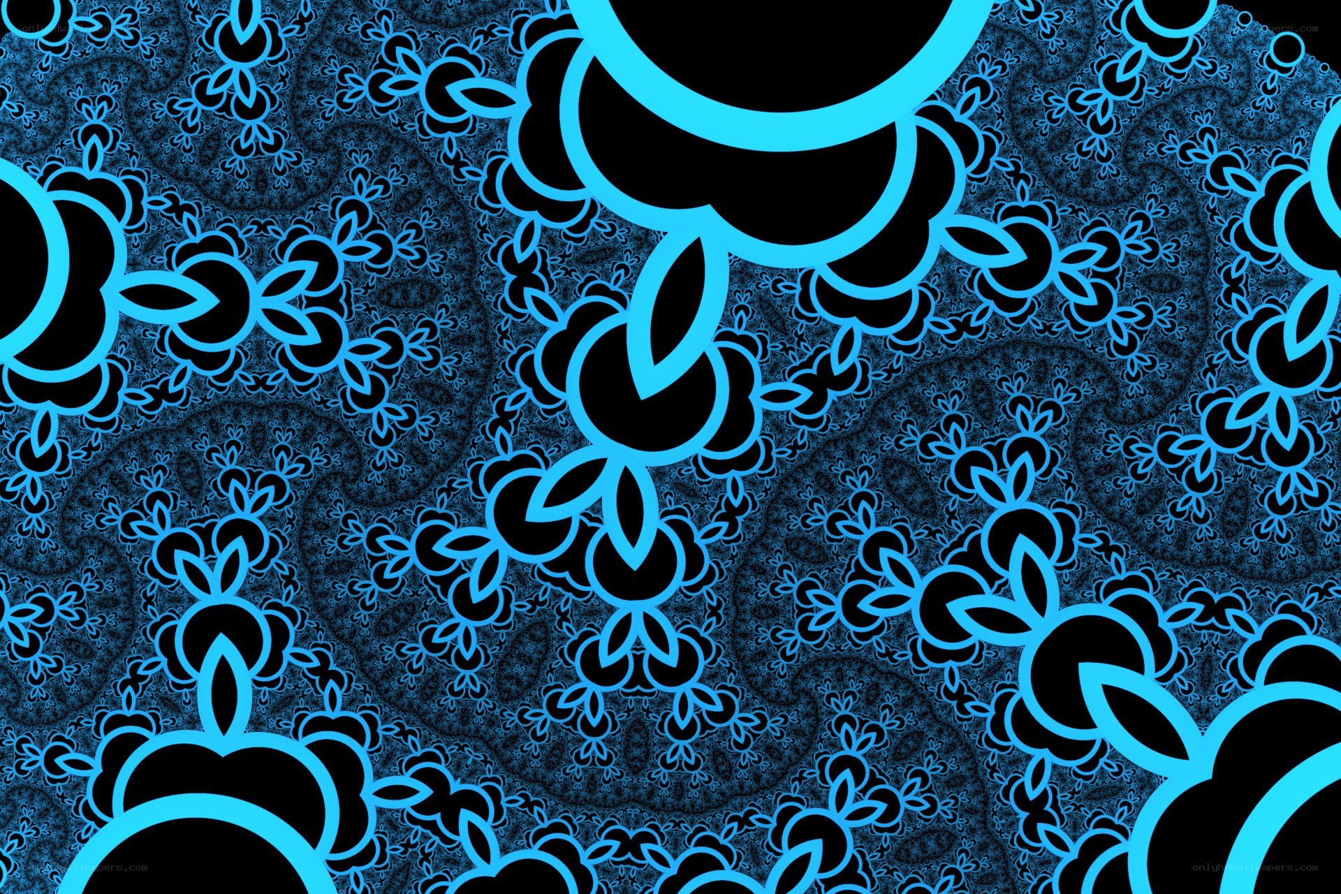 blue fractal pattern