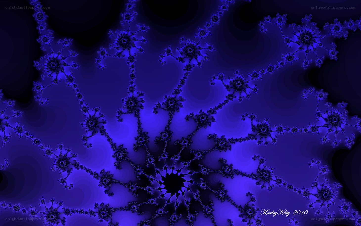 blue fractal pattern