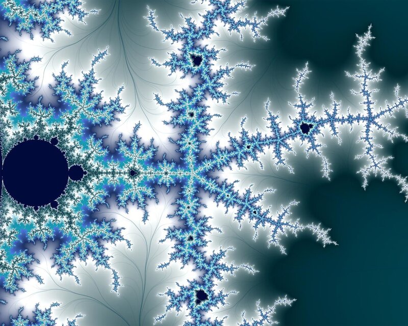 blue fractal pattern