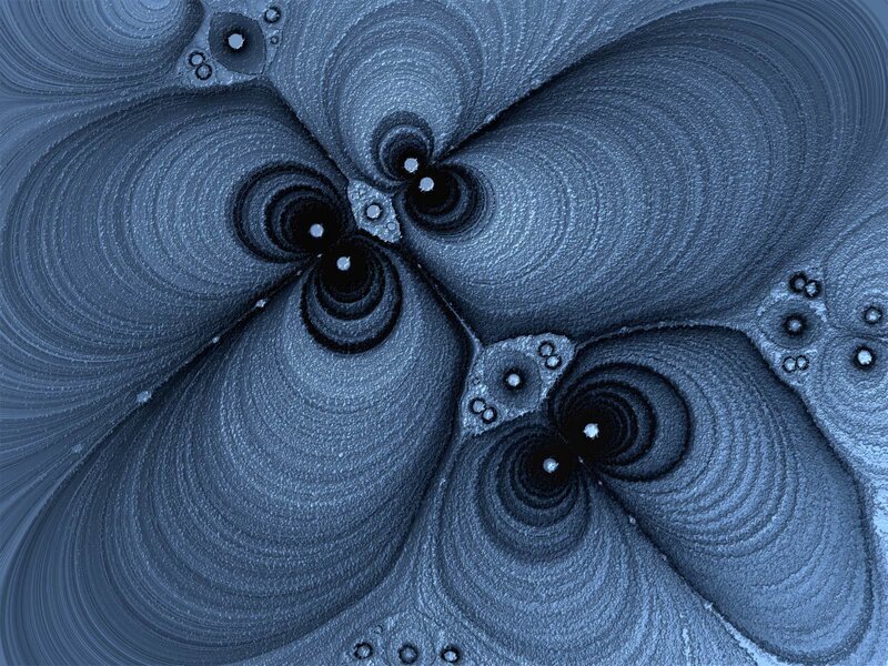 blue fractal pattern