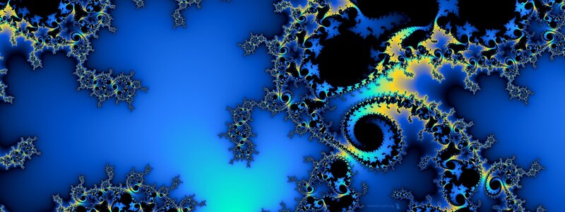 Blue fractal pattern